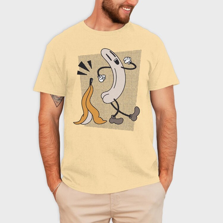 Naked Banana Retro, Tricou Barbati (Unisex)