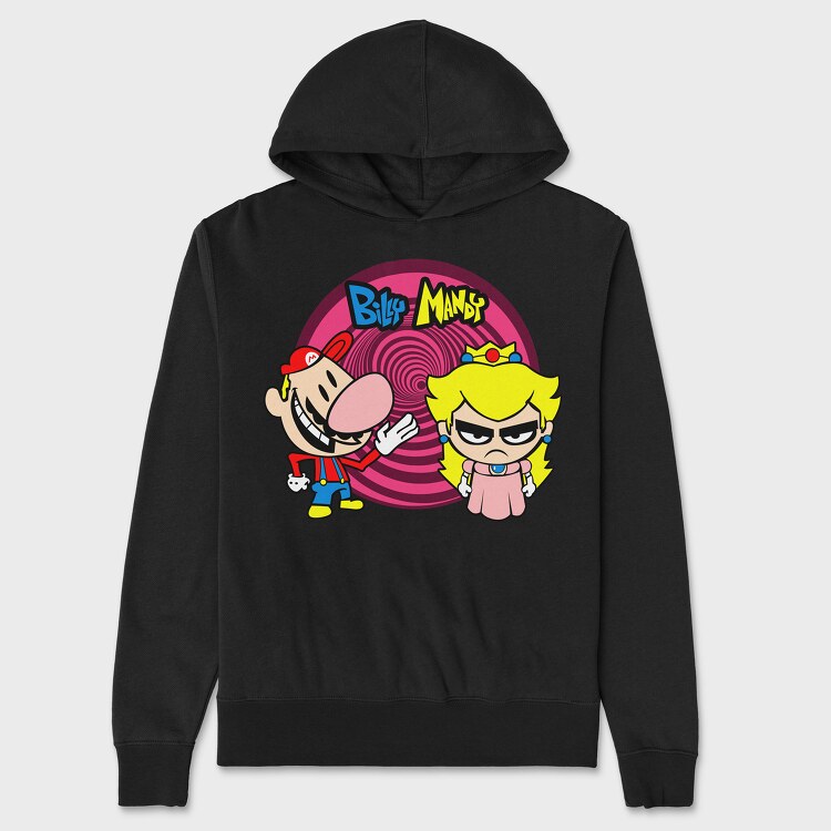 Billy and Mandy Mario, Hanorac Oversize Barbati (Unisex)