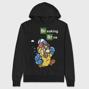 Breacking Bros Mario, Hanorac Oversize Barbati (Unisex)