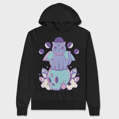 Pastel Goth Cat, Hanorac Oversize Barbati (Unisex)