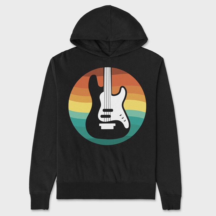 Guitar Retro, Hanorac Oversize Barbati (Unisex)