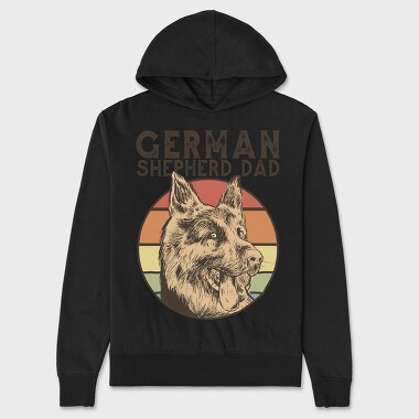 German Shepherd Dad, Hanorac Oversize Barbati (Unisex)