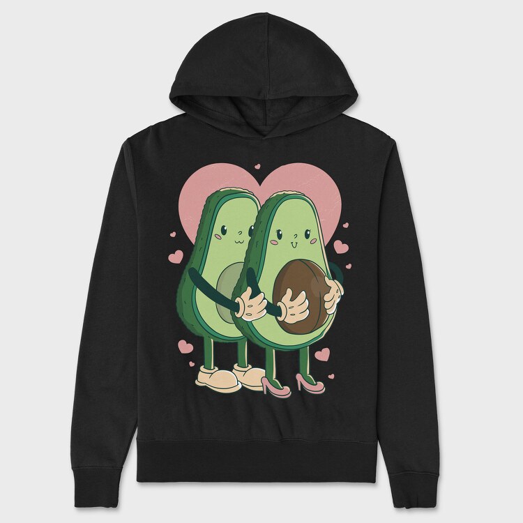 Avocados Love, Hanorac Oversize Barbati (Unisex)