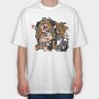 Badass Animal Gangster, Tricou Oversize Barbati (Unisex)