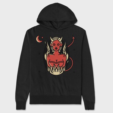 Devil Girl, Hanorac Oversize Barbati (Unisex)