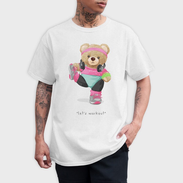 Bear Workout Vibes, Tricou Barbati (Unisex)