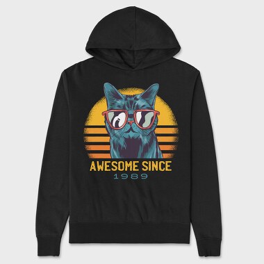 Awesome Cat Since, Hanorac Oversize Barbati (Unisex)