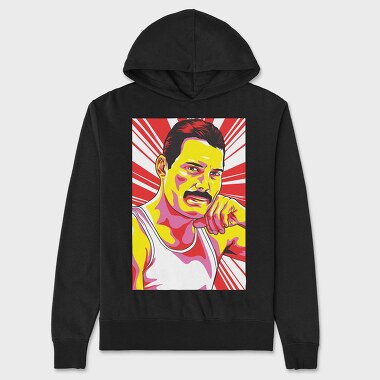 Freddie Mercury 3, Hanorac Oversize Barbati (Unisex)