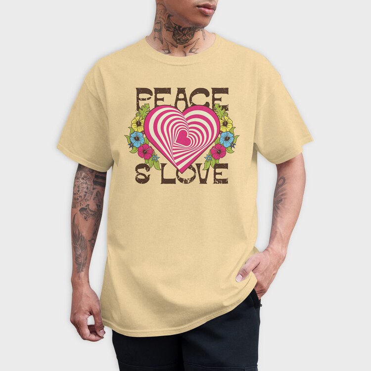 Peace Love Swirls, Tricou Barbati (Unisex)