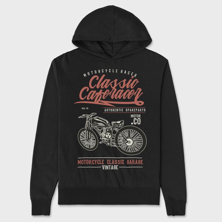 Classic Caferacer, Hanorac Oversize Barbati (Unisex)