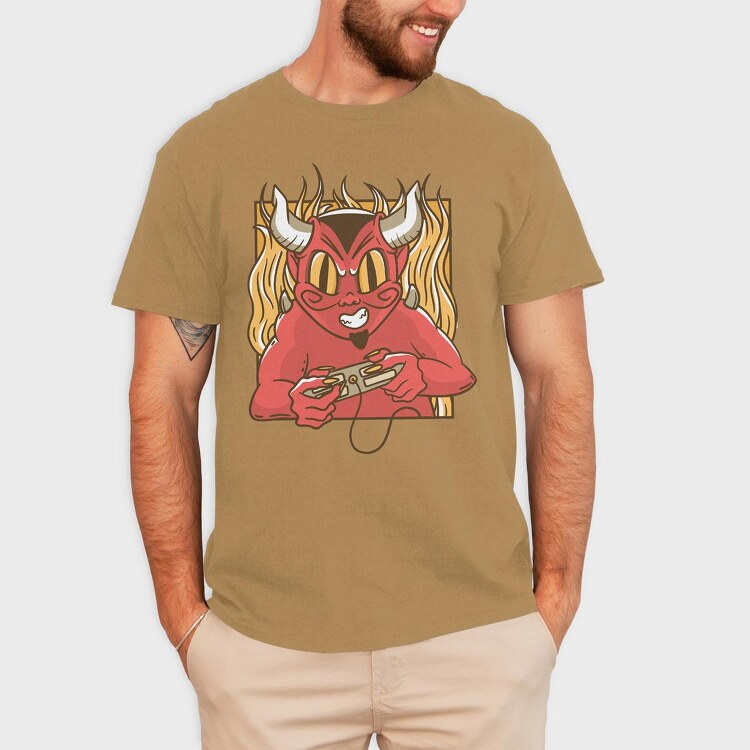 Devil Gamer, Tricou Barbati (Unisex)