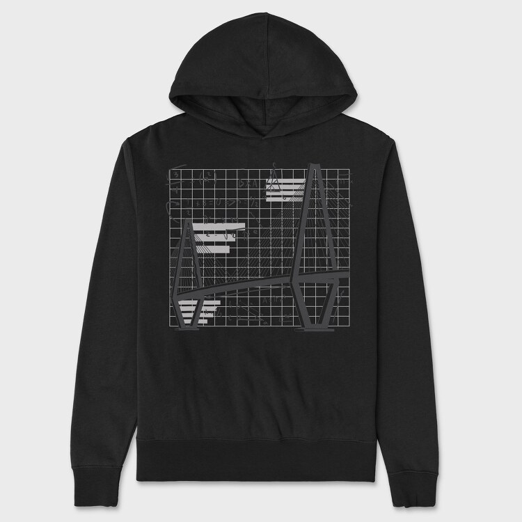 Math Bridgegrid, Hanorac Oversize Barbati (Unisex)