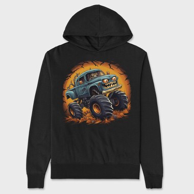 Halloween Monster Truck, Hanorac Oversize Barbati (Unisex)