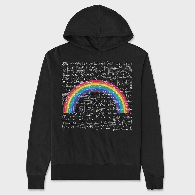 Maths Rainbow, Hanorac Oversize Barbati (Unisex)