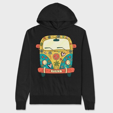 Hippie Van, Hanorac Oversize Barbati (Unisex)