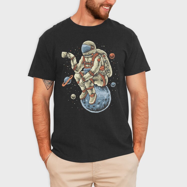 Astronaut Coffee Dreams, Tricou Barbati (Unisex)