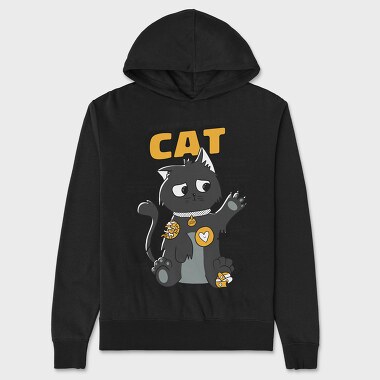 Black Cat Anatomy, Hanorac Oversize Barbati (Unisex)