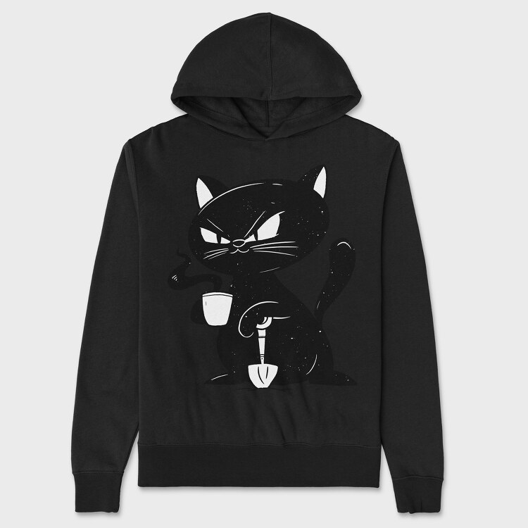 Black Cat Coffee, Hanorac Oversize Barbati (Unisex)