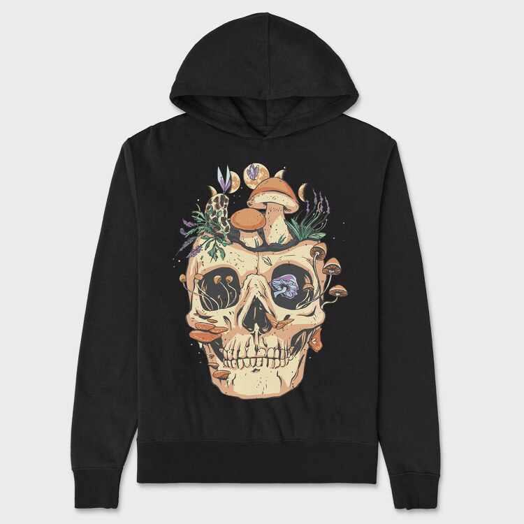 Skull Mushrooms Goblin, Hanorac Oversize Barbati (Unisex)