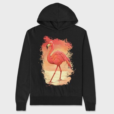 Flamingo Painting, Hanorac Oversize Barbati (Unisex)