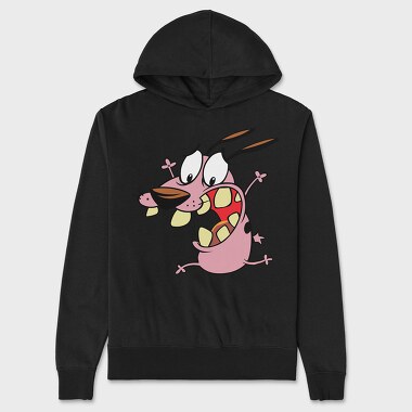 Cartoon Retro Courage the Cowardly Dog 3, Hanorac Oversize Barbati (Unisex)