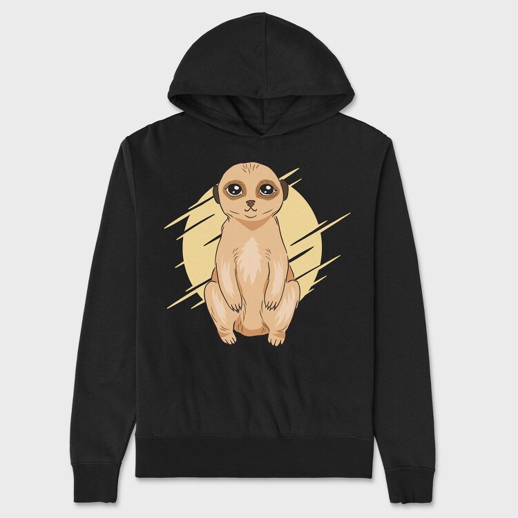 Cute Meerkat, Hanorac Oversize Barbati (Unisex)