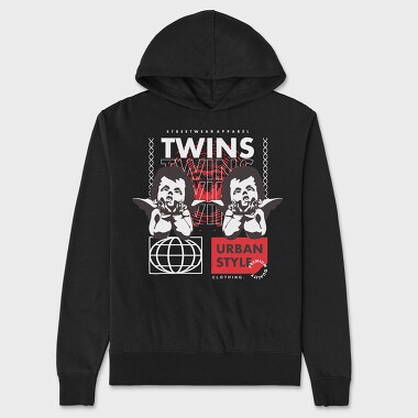 Twins 2, Hanorac Oversize Barbati (Unisex)