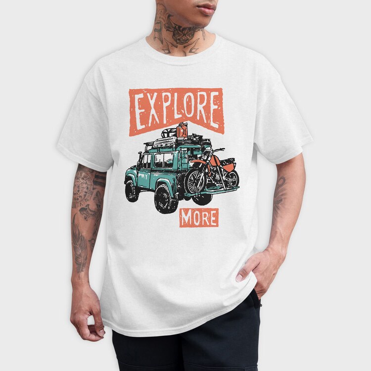 Explore More Adventure, Tricou Barbati (Unisex)
