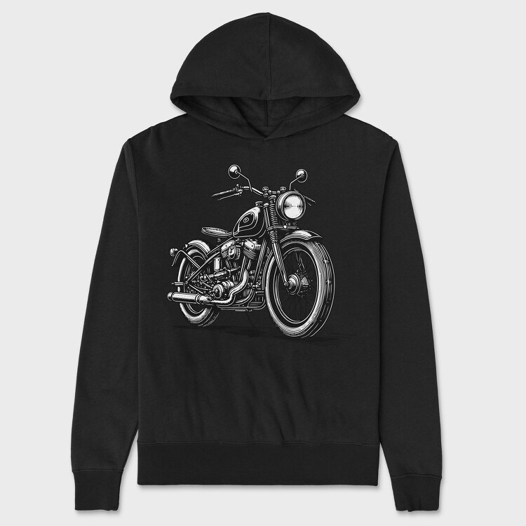 Classic Motorcycle, Hanorac Oversize Barbati (Unisex)