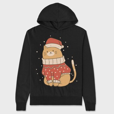 Cute Cat Christmas, Hanorac Oversize Barbati (Unisex)