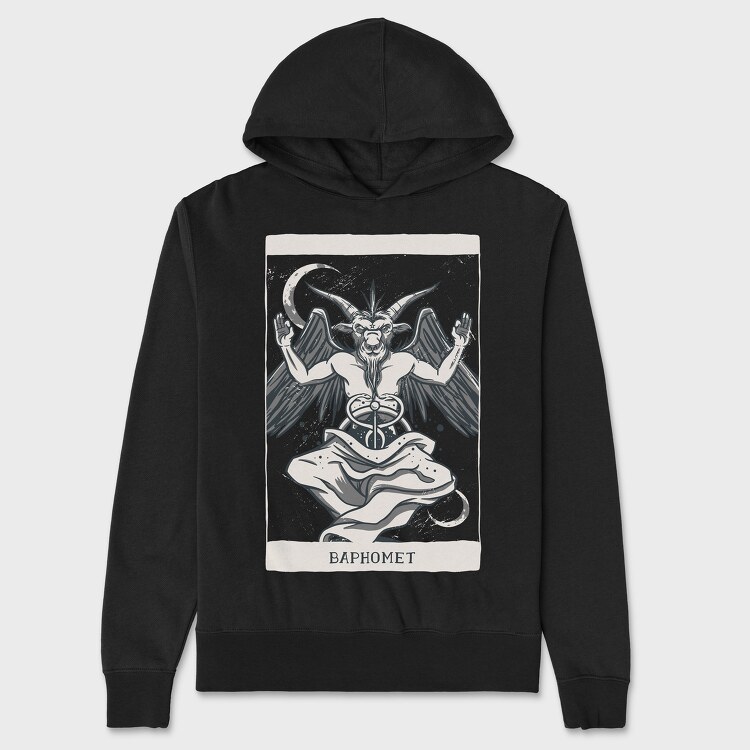 Demon Tarot Card, Hanorac Oversize Barbati (Unisex)