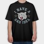 Bad Idea Cat, Tricou Oversize Barbati (Unisex)