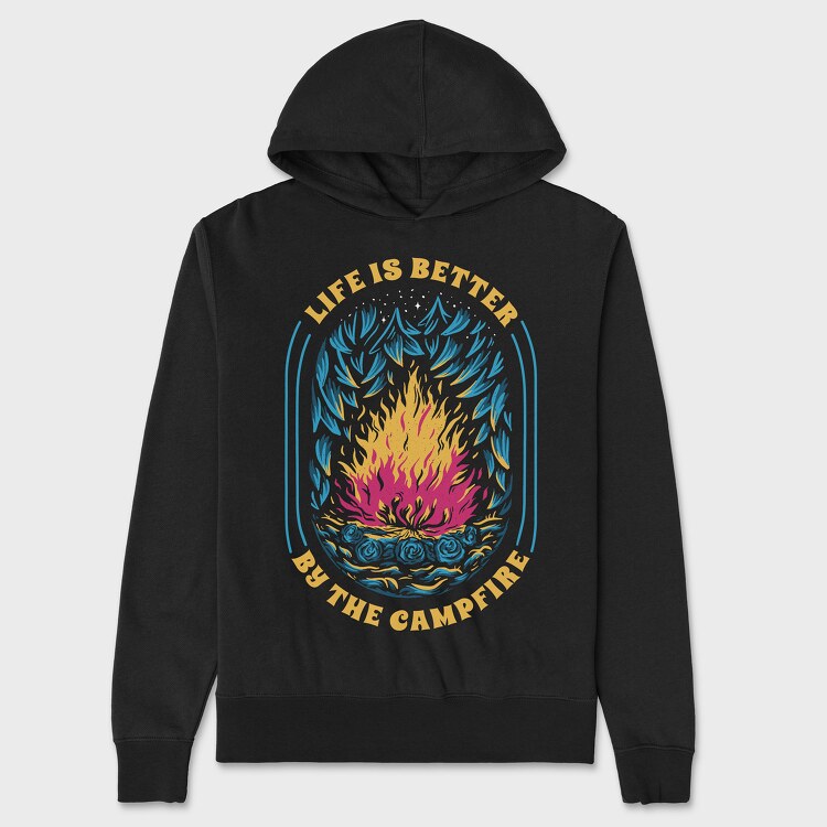 Life Is Better by the Campfire, Hanorac Oversize Barbati (Unisex)