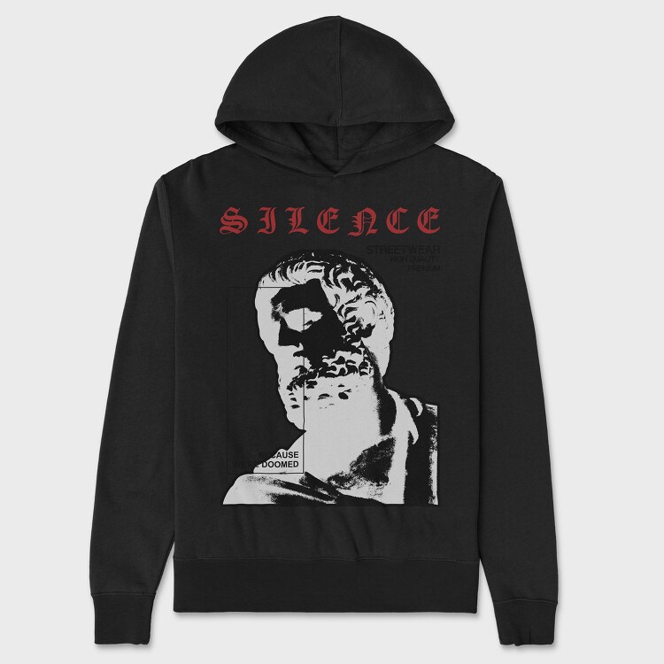 Silence 1, Hanorac Oversize Barbati (Unisex)