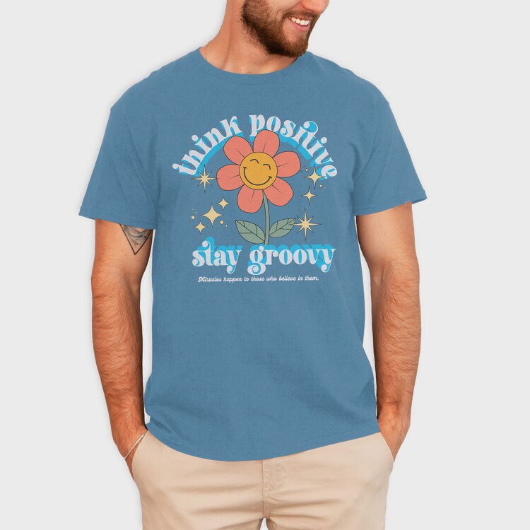 Groovy Flower Vibes, Tricou Barbati (Unisex)