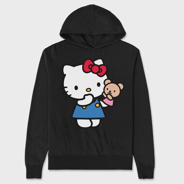 Cartoon Retro Hello Kitty 3, Hanorac Oversize Barbati (Unisex)