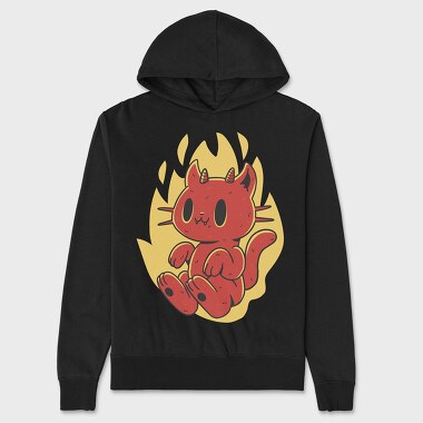 Cute Devil Cat, Hanorac Oversize Barbati (Unisex)