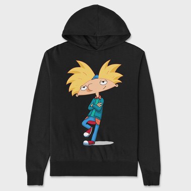 Cartoon Retro Hey Arnold 6, Hanorac Oversize Barbati (Unisex)