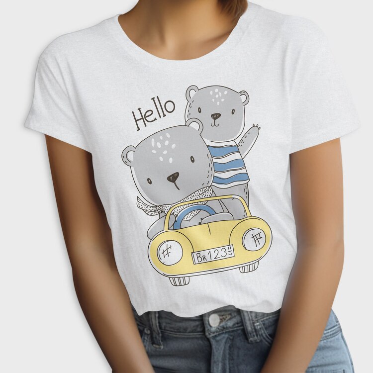 Bear Drive Hello, Tricou Femei