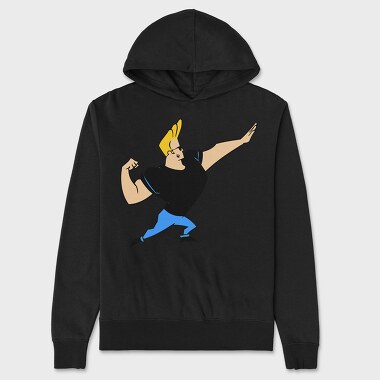 Cartoon Retro Johny Bravo 3, Hanorac Oversize Barbati (Unisex)