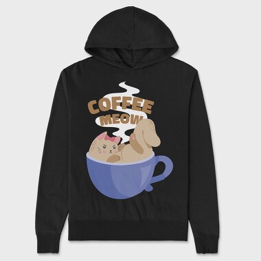 Coffee Cat 2, Hanorac Oversize Barbati (Unisex)