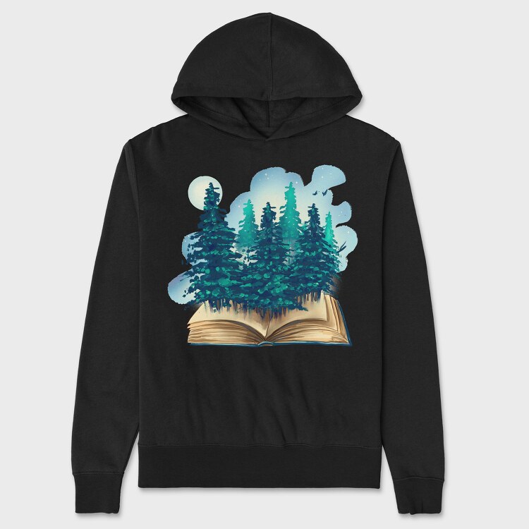 Book Trees Forest, Hanorac Oversize Barbati (Unisex)