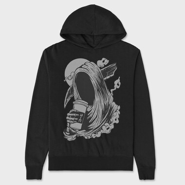 Death Before Decaf, Hanorac Oversize Barbati (Unisex)