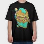 Hamburger Hugger, Tricou Oversize Barbati (Unisex)