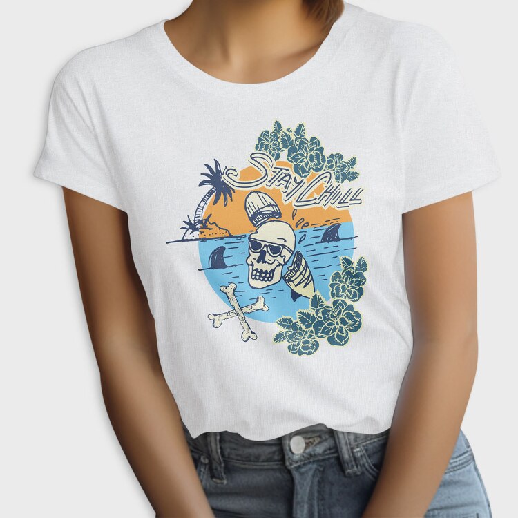 Skull Beach Vibes, Tricou Femei