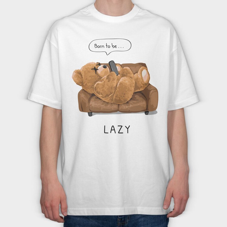 Teddy Bear Phone Slumber Party, Tricou Oversize Barbati (Unisex)