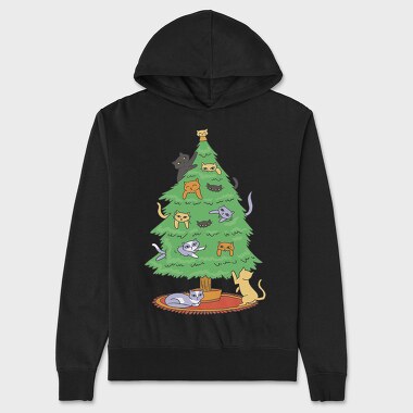 Cats on Tree, Hanorac Oversize Barbati (Unisex)