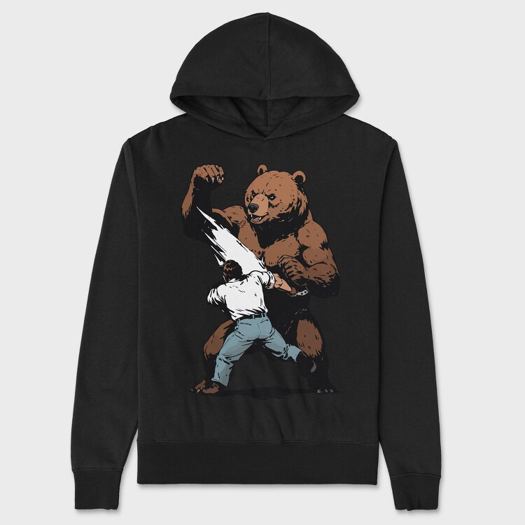 Bear Figth, Hanorac Oversize Barbati (Unisex)