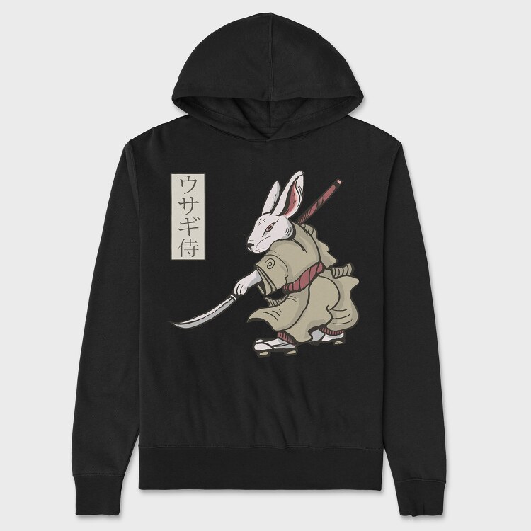 Rabbit Samurai, Hanorac Oversize Barbati (Unisex)