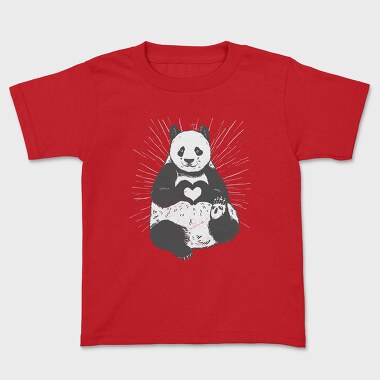 Tricou Copii, Panda Heart